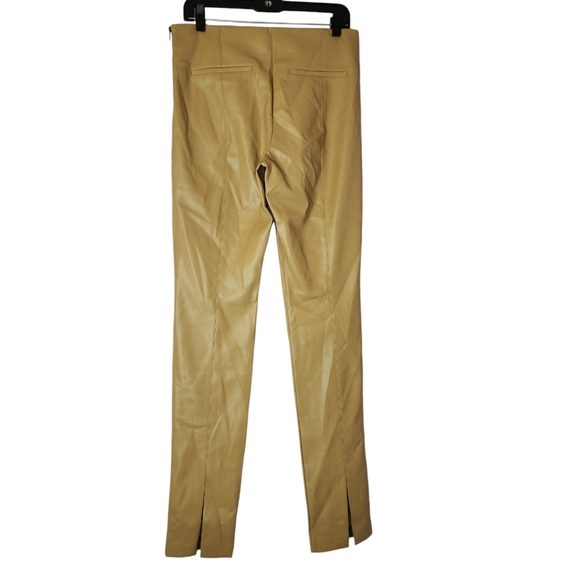 ZARA Legging Stretch Faux Leather Skinny Leg Pants, color Camel, L - Picture 12 of 14